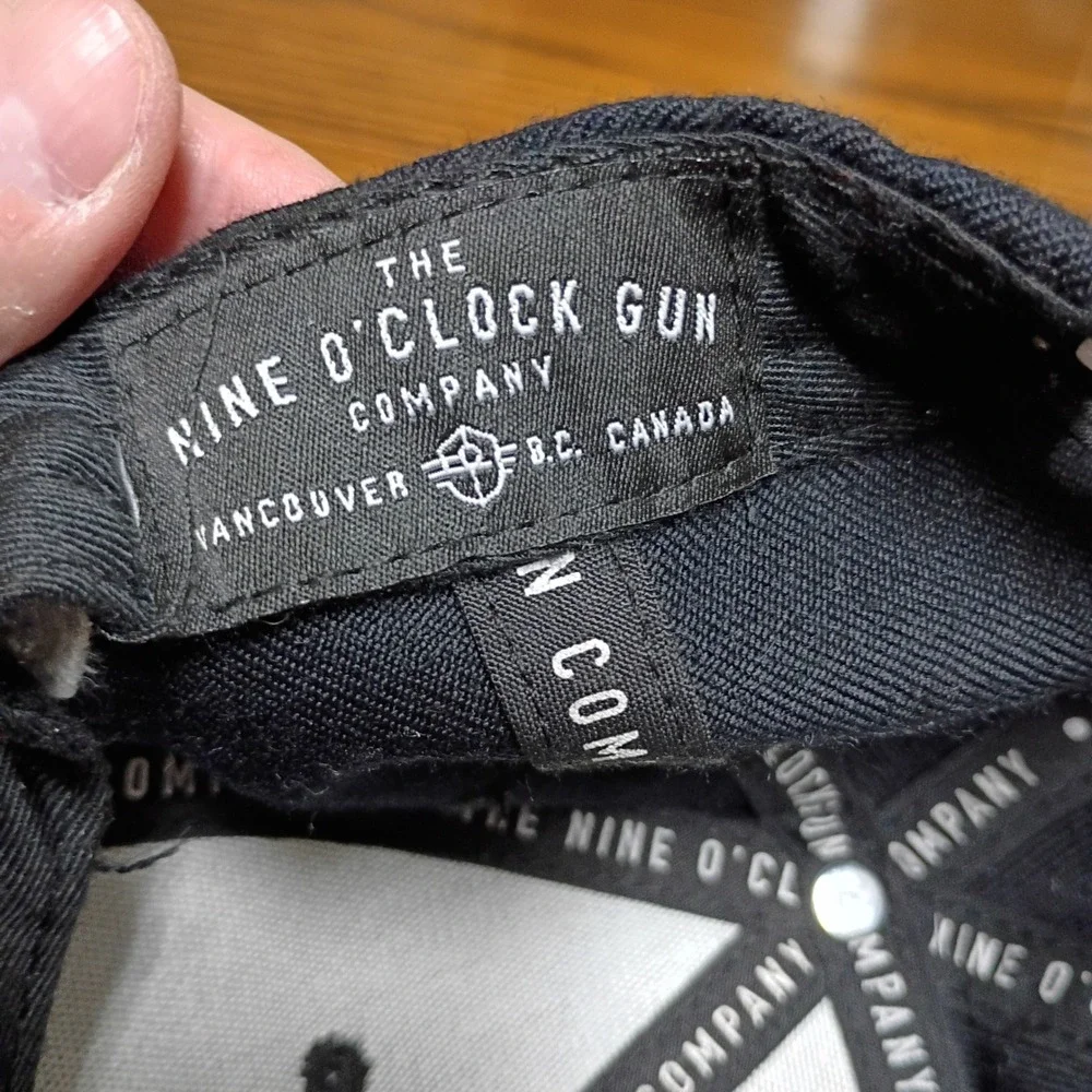 Kids Nine O'Clock Company Vancouver Black Snapback Hat Felt A Patch 1914 Cap